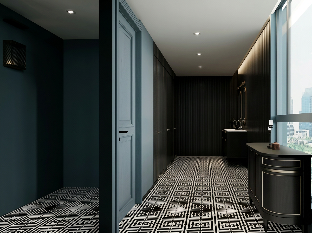 Guest washrooms concept render